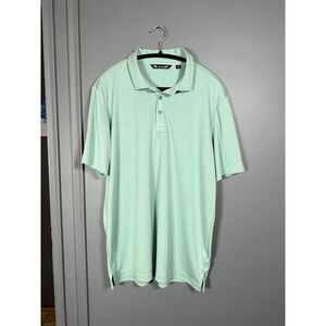 Travis Matthew shirt Mens Large green golf polo stretch short sleeve casual